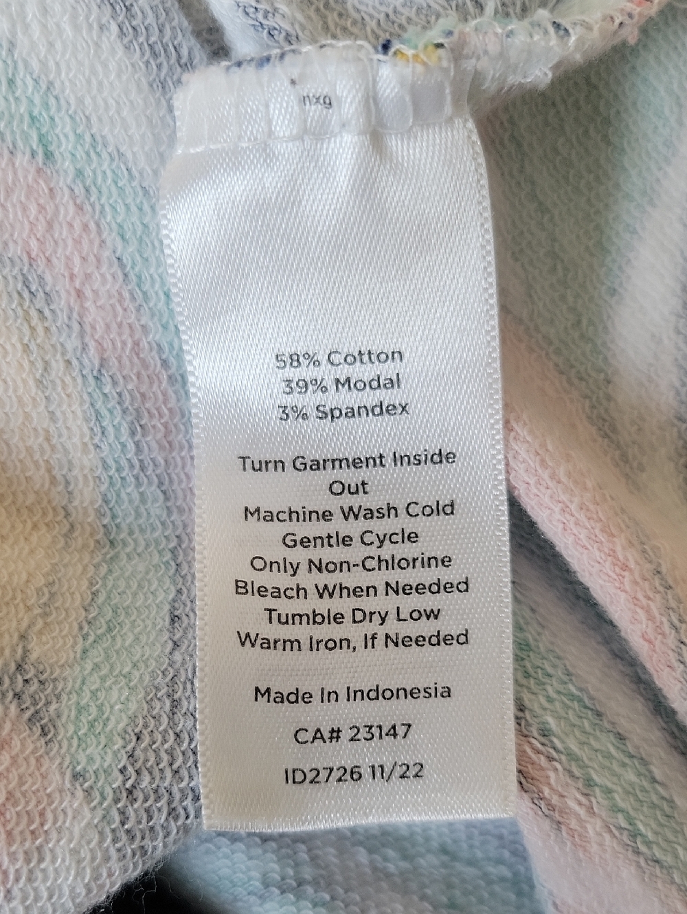 T by Talbots Leaf Print 1/4 Zip Pullover Size Large - Picture 6 of 6